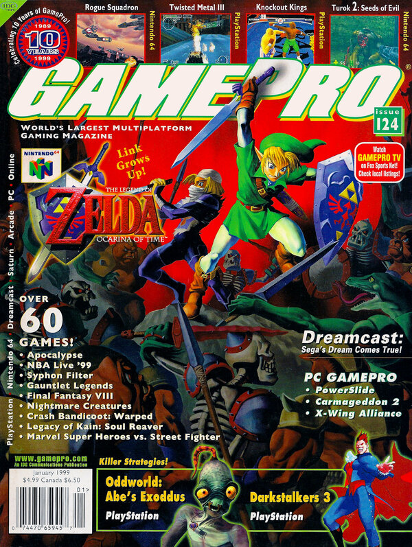 GamePro 124 (Jan 1999) The Legend of Zelda   Ocarina of Time cover